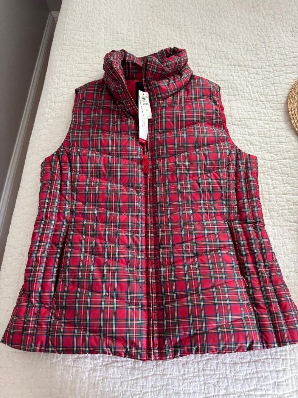 NWT Talbots Tartan Puffy Vest